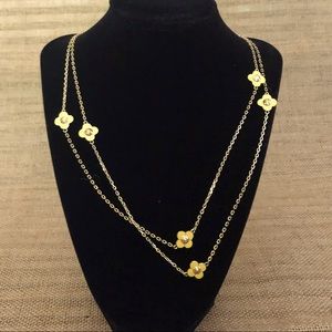 Henri Bendel Long Petal Necklace